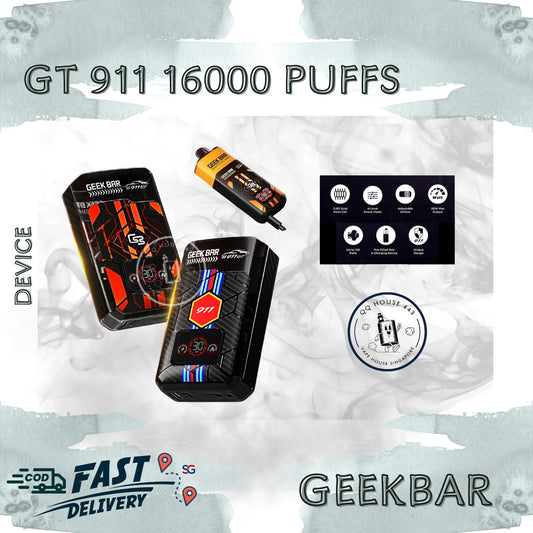 Airy Blue & Saffron Orange Device | Geekbar GT 911 16000 puffs | Disposable vape Singapore sold by SG VAPE HOUSE QQ 443