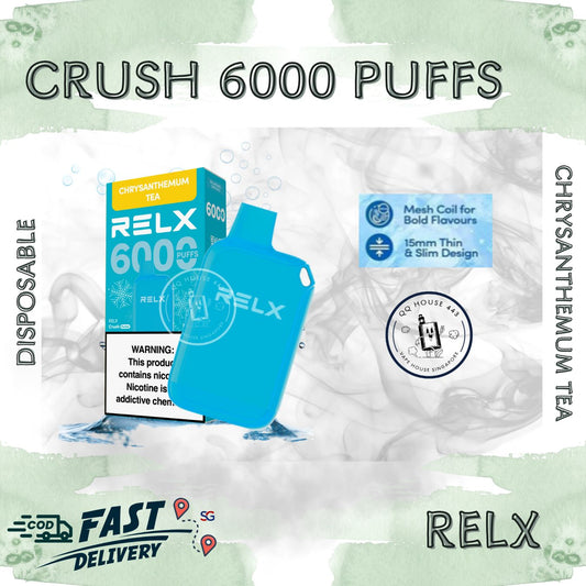 RELX disposable device packaging with chrysanthemum tea flavor - Buy in Singapore | SG Vape House QQ 443