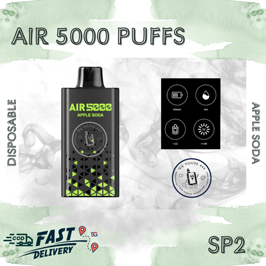 SP2 Air 5000 Disposable Vape โ Apple Soda โ Buy in Singapore | SG Vape House QQ 443