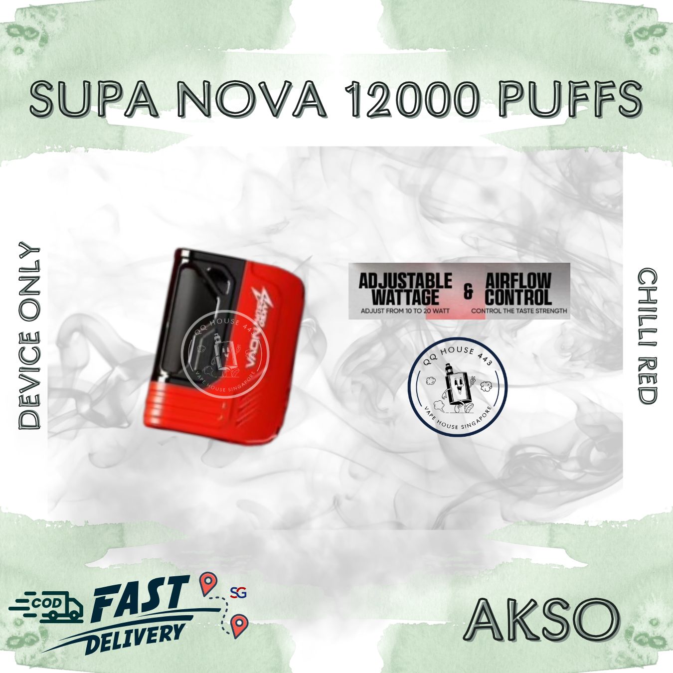 Chilli Red Akso Supa Nova 12000 Puffs disposable vape