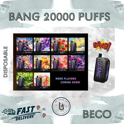 Beco Bang Shisha 20000 puffs with a bunch of flavors selection | Singapore disposable vape offered by SG Vape House QQ 443