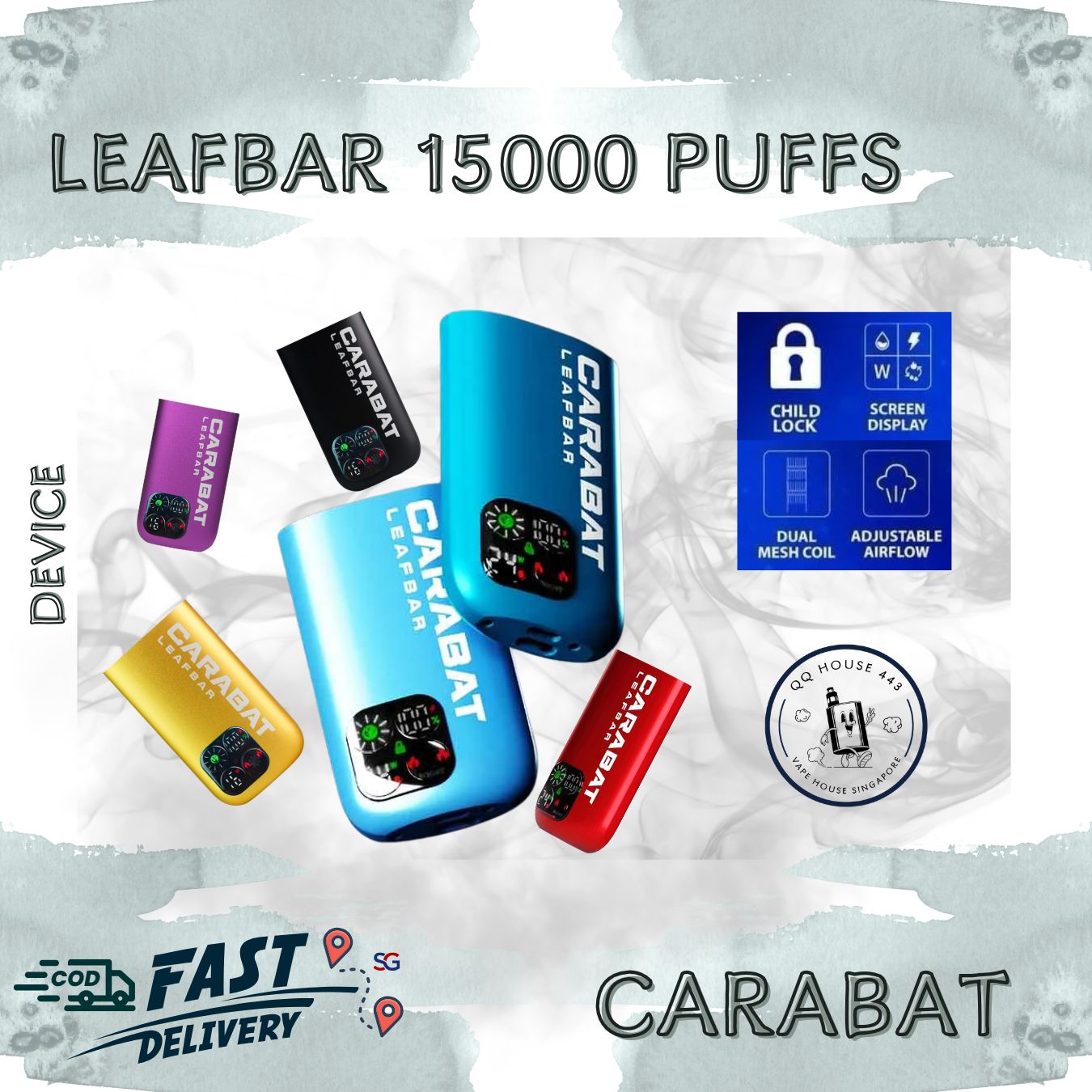 Carabat Leafbar 15000 device | Buy vape from SG VAPE HOUSE QQ 443