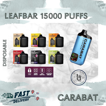 Carabat Leafbar 15000 flavor selection | Buy vape from SG VAPE HOUSE QQ 443