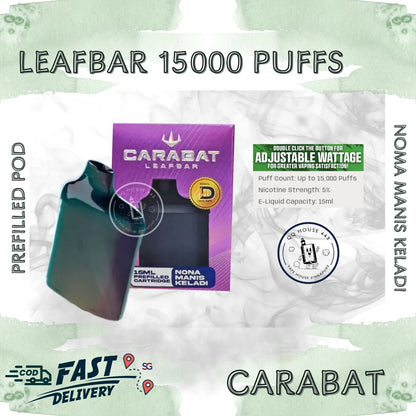 Carabat Leafbar 15000 Noma Manis Keladi prefilled pod | Buy vape from SG VAPE HOUSE QQ 443