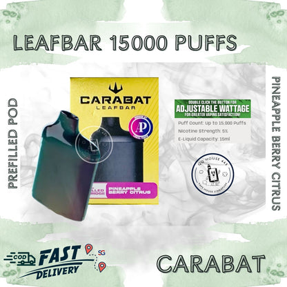 Carabat Leafbar 15000 Pineapple Berry Citrus prefilled pod | Buy vape from SG VAPE HOUSE QQ 443