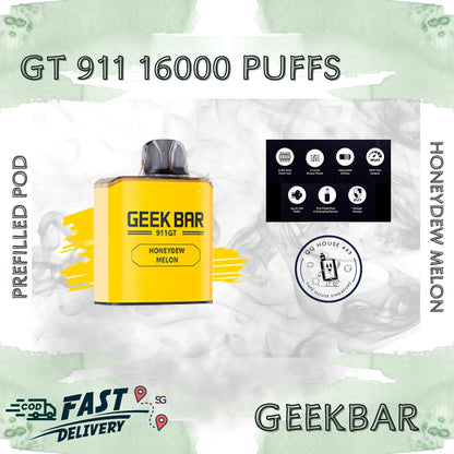 Honeydew Melon prefilled pod | Geekbar GT 911 16000 puffs | Disposable vape Singapore sold by SG VAPE HOUSE QQ 443