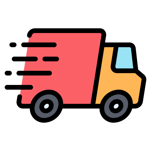 Colorful icon of a delivery truck symbolize shipping from SG VAPE HOUSE QQ 443