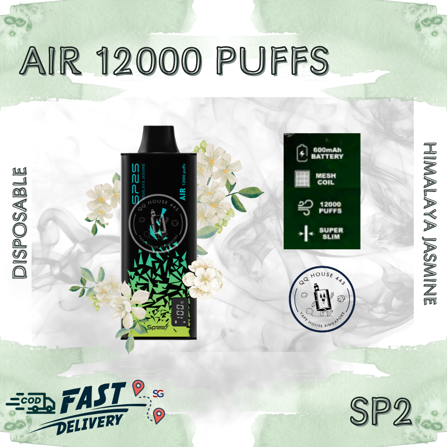 Disposable vape device Sp2 12000 in Himalaya Jasmine flavour from SG Vape House QQ 443