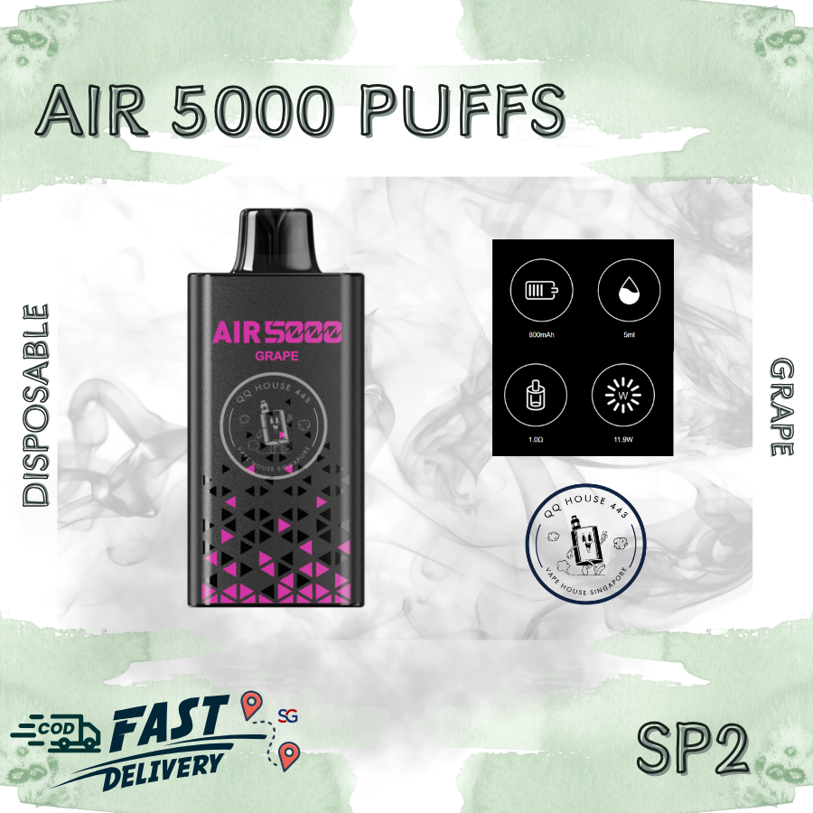 SP2 Air 5000 Disposable Vape – Grape – Buy in Singapore | SG Vape House QQ 443