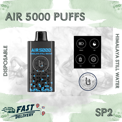 SP2 Air 5000 Disposable Vape – Himalaya Still Water – Buy in Singapore | SG Vape House QQ 443