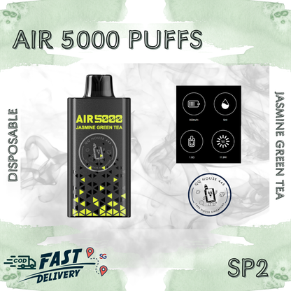 SP2 Air 5000 Disposable Vape – Jasmine Green Tea – Buy in Singapore | SG Vape House QQ 443