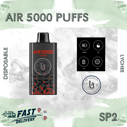 SP2 Air 5000 Disposable Vape – Lychee – Buy in Singapore | SG Vape House QQ 443
