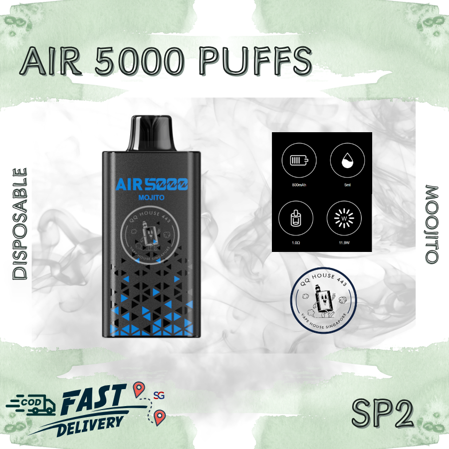 SP2 Air 5000 Disposable Vape – Mojito – Buy in Singapore | SG Vape House QQ 443
