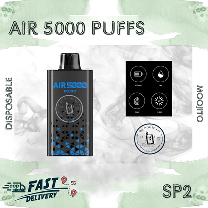 SP2 Air 5000 Disposable Vape – Mojito – Buy in Singapore | SG Vape House QQ 443
